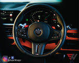 v2 full black carbon badge emblem overlay for f40, g20, g30 bmws from 2017 to now etc. sticker vinyl fits your bmw's hood trunk rims steering wheel
