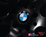White & Baby Blue Gloss Badge Emblem Overlay FOR BMW Sticker Vinyl 2 Quadrants covered in each colour FITS YOUR BMW'S Hood Trunk Rims Steering Wheel