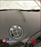 v2 full black carbon badge emblem overlay for f40, g20, g30 bmws from 2017 to now etc. sticker vinyl fits your bmw's hood trunk rims steering wheel