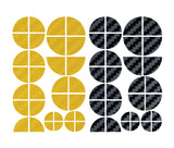 Black & Yellow Carbon Badge Emblem Overlay FOR BMW Sticker Vinyl 2 Quadrants covered in each colour FITS YOUR BMW'S Hood Trunk Rims Steering Wheel