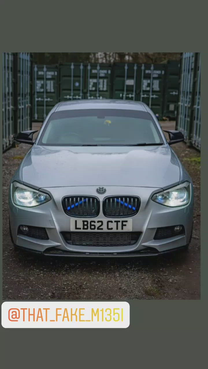 Blue Reflective V-Brace & Crash Bar Overlay — Compatible with BMW | SuperWrappz