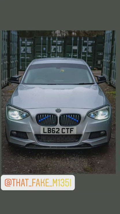 Blue Reflective V-Brace & Crash Bar Overlay — Compatible with BMW | SuperWrappz