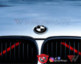 Black & White Gloss Badge Emblem Overlay FOR BMW Sticker Vinyl 2 Quadrants covered in each colour FITS YOUR BMW'S Hood Trunk Rims Steering Wheel