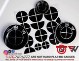 V2 Full Black Gloss Badge Emblem Overlay VERSION 2 FOR F40, G20, G30 BMWs from 2017 TO NOW  ETC. Sticker Vinyl FITS YOUR BMW'S Hood Trunk Rims Steering Wheel
