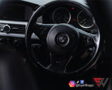 Black & Anthracite Carbon Badge Emblem Overlay FOR BMW Sticker Vinyl 2 Quadrants covered in each colour FITS YOUR BMW'S Hood Trunk Rims Steering Wheel