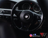 HALF SILVER CARBON Badge Emblem Overlay FOR BMW Sticker VINYL 2 QUADRANTS COVERED FITS YOUR BMW'S HOOD TRUNK RIMS STEERING WHEEL