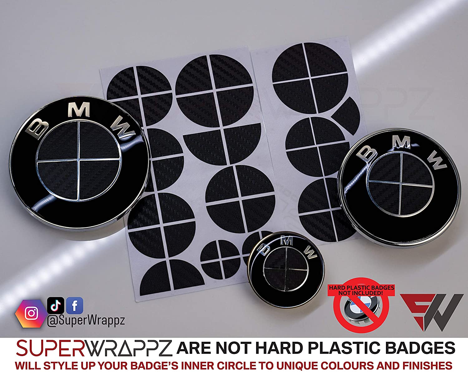 v2 full black carbon badge emblem overlay for f40, g20, g30 bmws from 2017 to now etc. sticker vinyl fits your bmw's hood trunk rims steering wheel