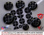 Full Black Carbon V1 BMW Badge Overlay — Compatible with E/F Series | SuperWrappz
