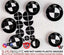 Black & White Carbon V1 BMW Badge Overlay — Compatible with E/F Series | SuperWrappz