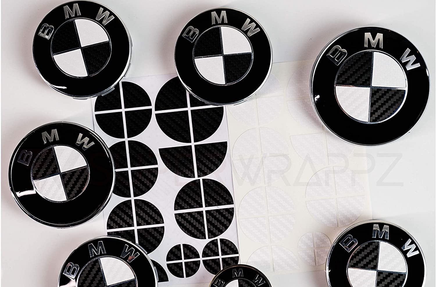 BMW 56mm Wheel Centre Cap Badge Emblem – Full Black – Set Of 4 – Fits F40, G20, G30, G80, F44 - View #3