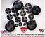 Black & Dark Grey Carbon V1 BMW Badge Overlay — Compatible with E/F Series | SuperWrappz
