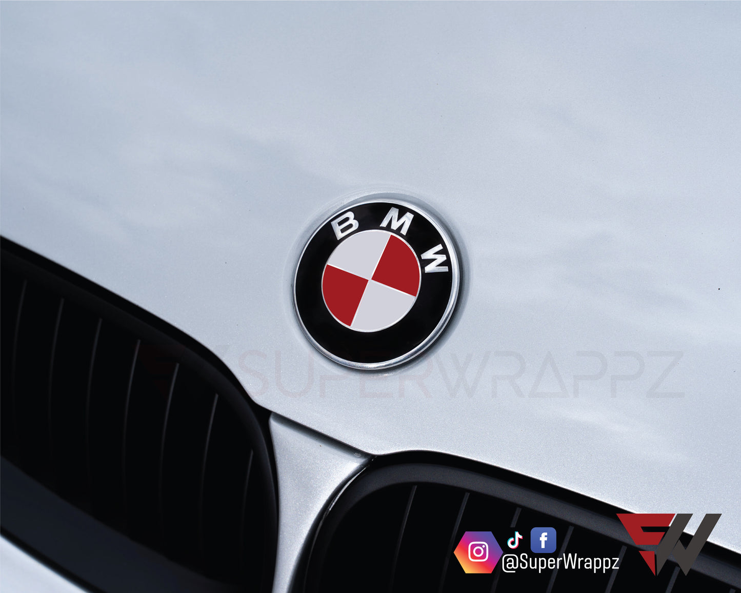 🏴󠁧󠁢󠁥󠁮󠁧󠁿 England & 🇨🇦 Canada Flag V1 BMW Badge Overlay — Compatible with E/F Series | SuperWrappz
