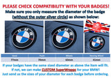 DARK SMOKE BADGE EMBLEM TINT OVERLAY PROTECTION FOR BMW 9 PIECE @FITS ALL BMW@