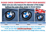 LIGHT SMOKE BADGE EMBLEM TINT OVERLAY PROTECTION FOR BMW 9 PIECE @FITS ALL BMW@