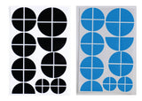Black & Blue Gloss Badge Emblem Overlay FOR BMW Sticker Vinyl 2 Quadrants covered in each colour FITS YOUR BMW'S Hood Trunk Rims Steering Wheel