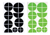 Black & Green Gloss Badge Emblem Overlay FOR BMW Sticker Vinyl 2 Quadrants covered in each colour FITS YOUR BMW'S Hood Trunk Rims Steering Wheel