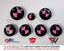 Pink & Black Gloss V1 BMW Badge Overlay — Compatible with E/F Series | SuperWrappz