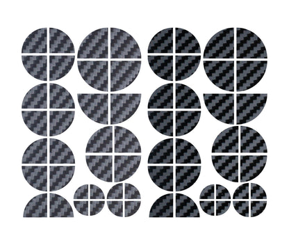 Black & Anthracite Carbon V1 BMW Badge Overlay — Compatible with E/F Series | SuperWrappz