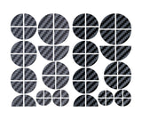 Black & Anthracite Carbon Badge Emblem Overlay FOR BMW Sticker Vinyl 2 Quadrants covered in each colour FITS YOUR BMW'S Hood Trunk Rims Steering Wheel