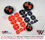 Fluorescent Red & Black Gloss V1 BMW Badge Overlay — Compatible with E/F Series | SuperWrappz
