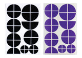 Black & Purple Gloss Badge Emblem Overlay FOR BMW Sticker Vinyl 2 Quadrants covered in each colour FITS YOUR BMW'S Hood Trunk Rims Steering Wheel