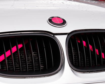 Pink Reflective V-Brace & Crash Bar Overlay — Compatible with BMW | SuperWrappz