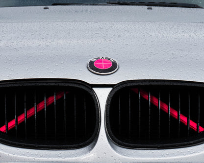 Pink Reflective V-Brace & Crash Bar Overlay — Compatible with BMW | SuperWrappz