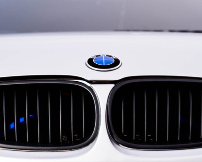 Blue Reflective V-Brace & Crash Bar Overlay — Compatible with BMW | SuperWrappz