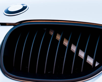 White Reflective V-Brace & Crash Bar Overlay — Compatible with BMW | SuperWrappz