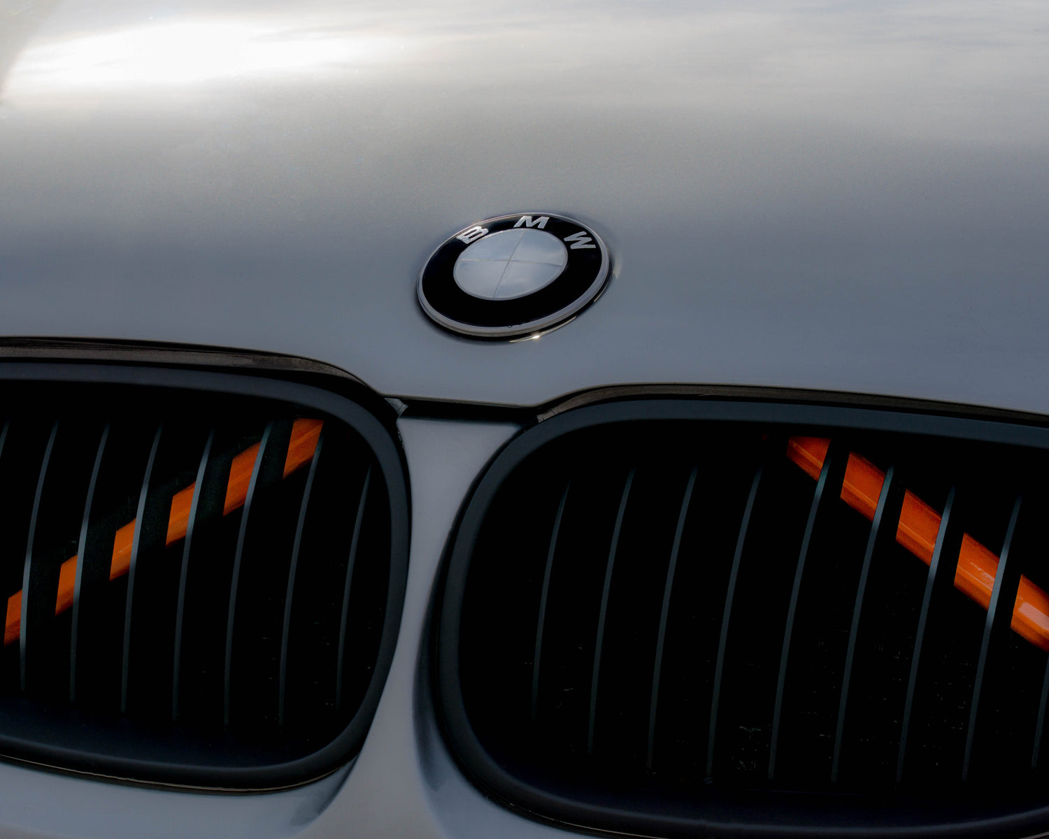 Orange Reflective V-Brace & Crash Bar Overlay — Compatible with BMW | SuperWrappz