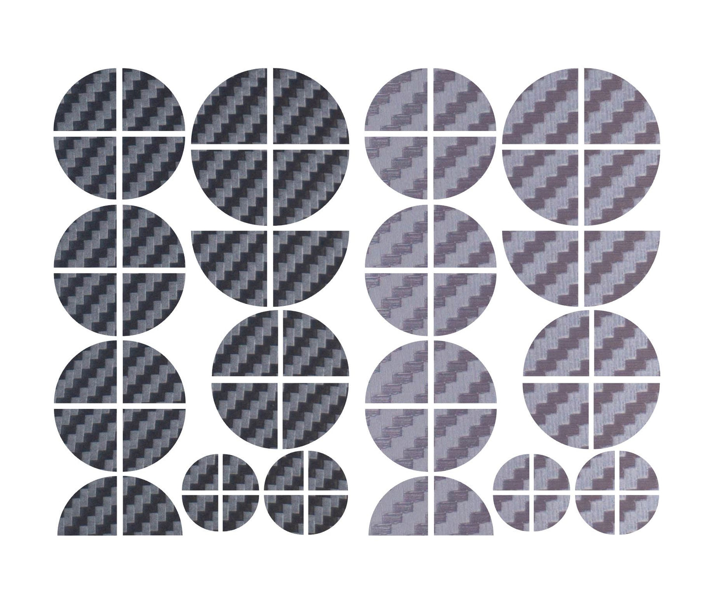 Dark Grey & Silver Carbon V1 BMW Badge Overlay — Compatible with E/F Series | SuperWrappz