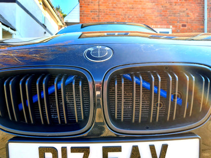 Blue Reflective V-Brace & Crash Bar Overlay — Compatible with BMW | SuperWrappz
