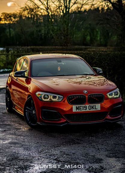 Orange Reflective V-Brace & Crash Bar Overlay — Compatible with BMW | SuperWrappz