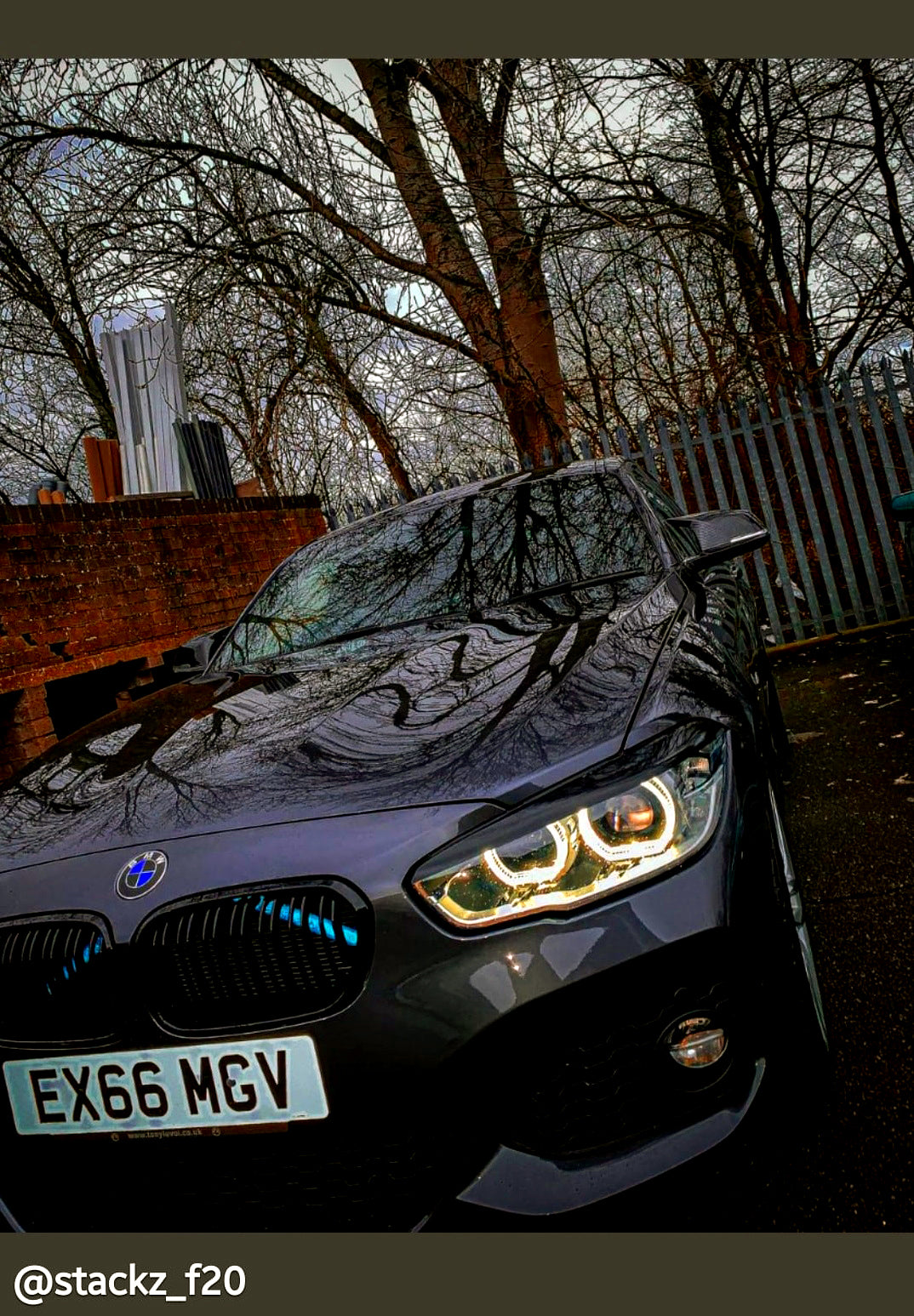 Blue Reflective V-Brace & Crash Bar Overlay — Compatible with BMW | SuperWrappz