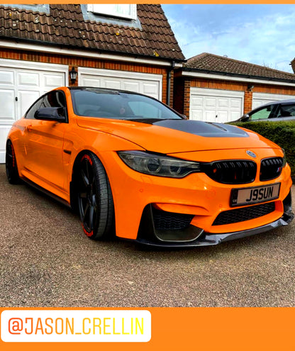 Orange Reflective V-Brace & Crash Bar Overlay — Compatible with BMW | SuperWrappz