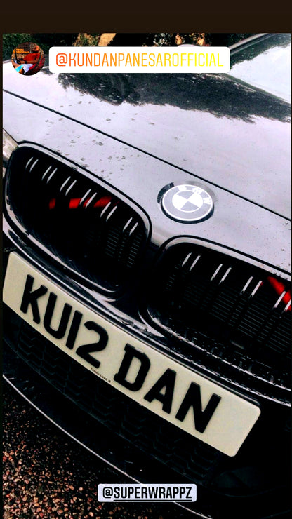 Red Reflective V-Brace & Crash Bar Overlay — Compatible with BMW | SuperWrappz