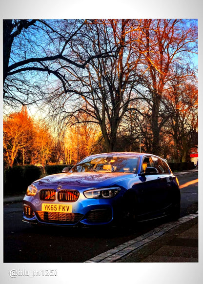 Red Reflective V-Brace & Crash Bar Overlay — Compatible with BMW | SuperWrappz