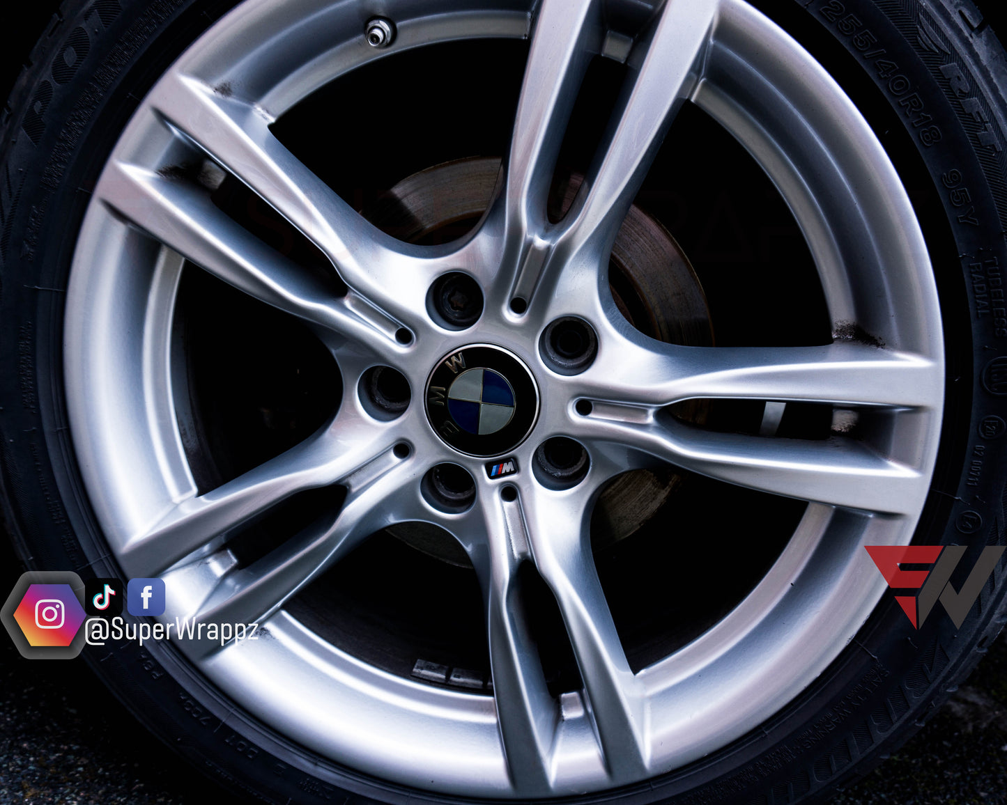 Light Smoke BMW Badge Tint Overlay — 9-Piece | V1 Compatible | E/F Series | SuperWrappz