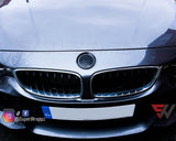 BLACK GLOSS BADGE EMBLEM TINT OVERLAY PROTECTION FOR BMW 2 PIECE @FITS ALL BMW@