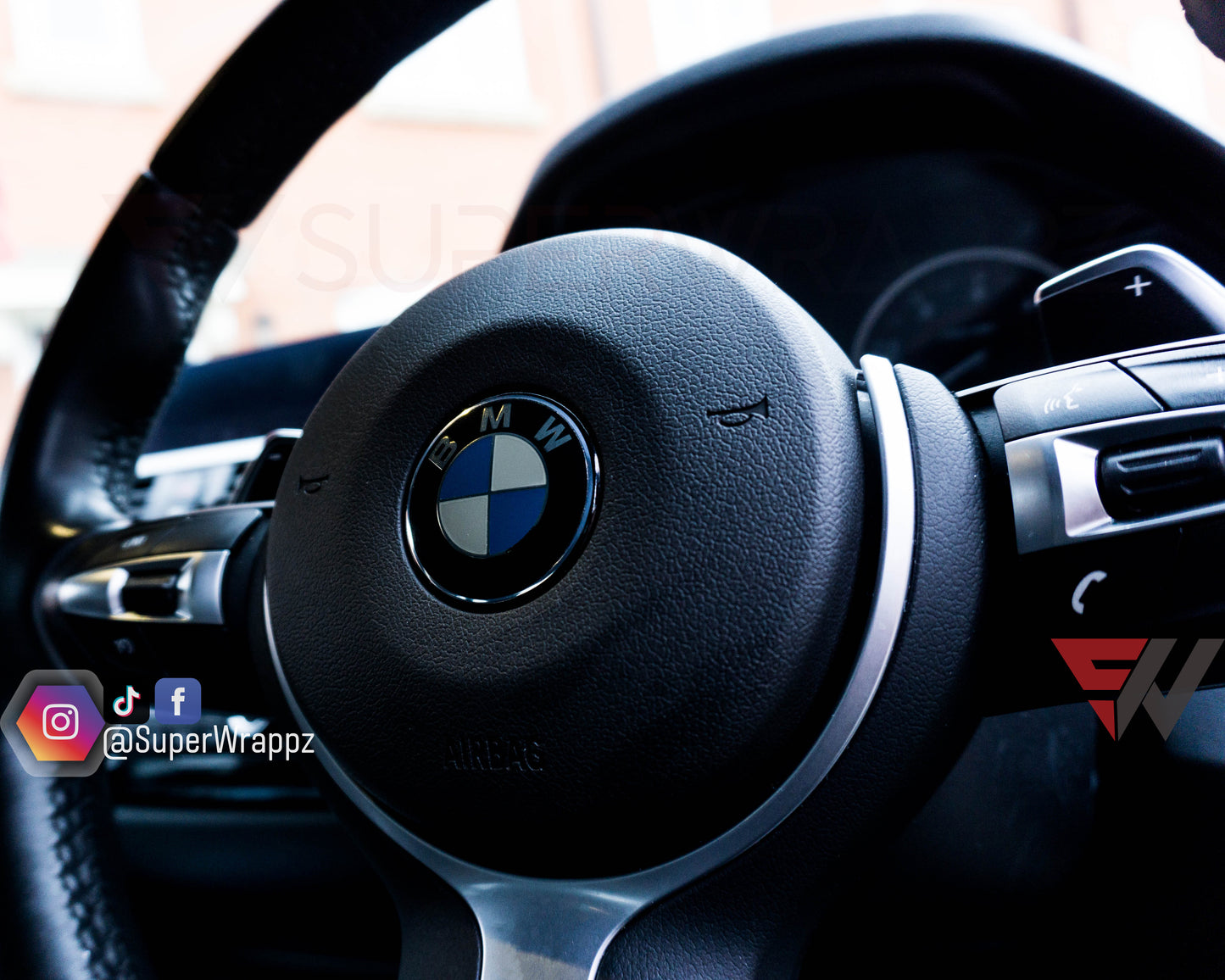 Light Smoke BMW Badge Tint Overlay — 9-Piece | V1 Compatible | E/F Series | SuperWrappz