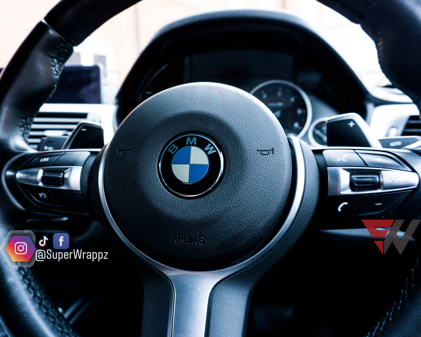 Light Smoke BMW Badge Tint Overlay — 9-Piece | V1 Compatible | E/F Series | SuperWrappz