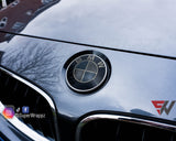DARK SMOKE BADGE EMBLEM TINT OVERLAY PROTECTION FOR BMW 9 PIECE @FITS ALL BMW@