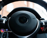 DARK SMOKE BADGE EMBLEM TINT OVERLAY PROTECTION FOR BMW 9 PIECE @FITS ALL BMW@