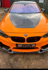 Orange Reflective / Luminescent V BARS Overlay FOR BMW Vinyl FITS YOUR BMW'S V BRACES / CRASH BARS