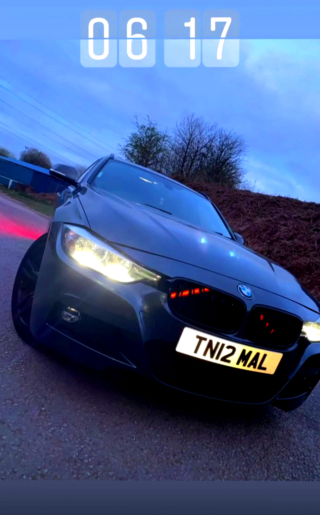 Red Reflective V-Brace & Crash Bar Overlay — Compatible with BMW | SuperWrappz