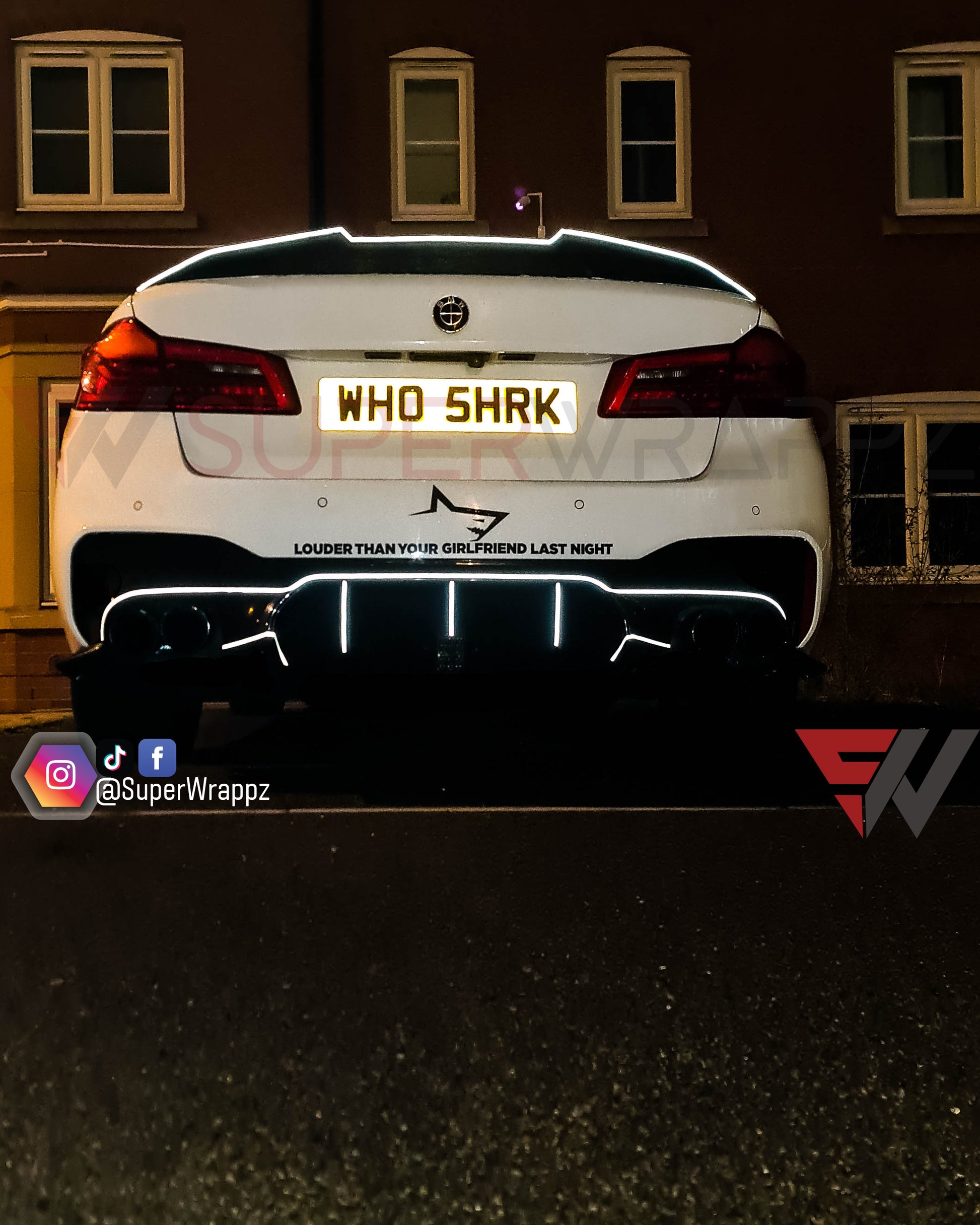0.5cm white reflective pin stripes decal sticker wrap kit self adhesive wrap