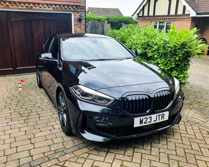 Full Black Gloss V2 BMW Badge Overlay — Compatible with F40/G20/G30 (2017+) | SuperWrappz