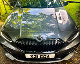 V2 Full Black Gloss Badge Emblem Overlay VERSION 2 FOR F40, G20, G30 BMWs from 2017 TO NOW  ETC. Sticker Vinyl FITS YOUR BMW'S Hood Trunk Rims Steering Wheel