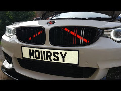 Red Reflective V-Brace & Crash Bar Overlay — Compatible with BMW | SuperWrappz
