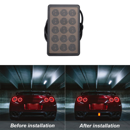 f1 style drl red 15 led rear tail stop fog brake light safety for bmw audi mercedes